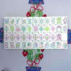 Rose Pink Acrylic Eco-friendly Durable American <b>Mahjong</b> <b>Set</b> Hand-Rubbed High-End Crystal Home Gift for Chess Card Games - Product Image 4
