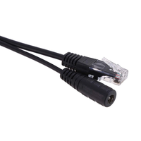 Doonjiey 2pcs RJ45 PoE Adapter Injector Splitter Cable Kit Passive DC Male LAN Ethernet Power for IP Communication Cables