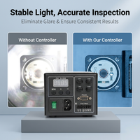 Controlador de Luz de Visión Artificial Digital de 4 Canales con 255 Niveles de Atenuación, Disparador RS232 y Estroboscópico para Inspección de Defectos en PCB y Semiconductores (AOI)