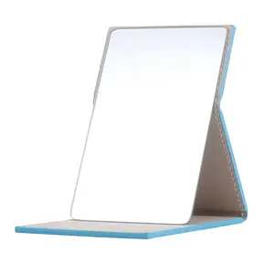 아름다운 디자인 창조적 인 포켓 작은 휴대용 사각 PU 마그네틱 메이크업 거울