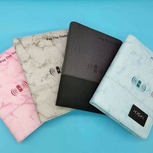Shenzhen Custom Light up logo 8000mah 16g Usb <b>A5</b> Leather Multifunctional Powerbank with Wireless Charging Notebook - Product Image 3