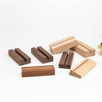 Ensemble de supports en bois pour cartes, photos et menus, pour décoration de table de mariage et présentoir de comptoir domestique, finition grain de bois