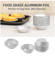 Support et moule à tartelettes en aluminium jetable rond, 100 pièces, outil de cuisson résistant au four