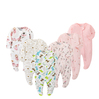 Nouveau bébé combinaison toutes saisons décontracté à manches longues fermeture éclair barboteuse pied-couvrant pyjamas vêtements pour bébés Animal Anime printemps