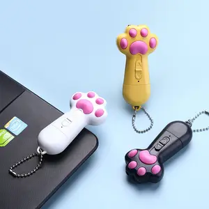 Meilleure vente de jouets en forme de patte pour chat, Charge USB, pointeur Laser, Mini jouets Led, lumière UV, jouets Laser pour chat