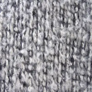 Fabbrica all'ingrosso di alta qualità bianco nero Anti Pilling Mohair Wool Loop Fancy Yarn Alpaca Jacquard Wool Tweed Fabric