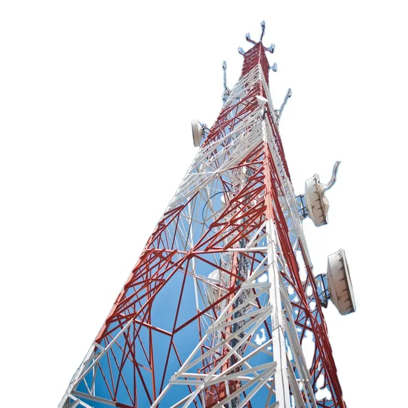 Thép Viễn Thông Lò Vi Sóng Wifi Phát Sóng 4leg Các Loại Truyền Thông Đài Phát Thanh Fm 80 Foot Torres De Cn 5G Network Tower