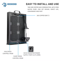 OCOCOO BC8 40mm AIO Refroidisseur Liquide avec Radiateur en Cuivre, Réservoir et Pompe, Interface d'Alimentation 3 Broches pour Boîtier PC Serveur