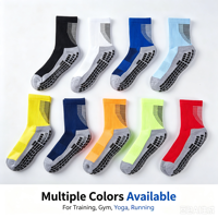 Chaussettes de sport antidérapantes personnalisées OEM avec soutien de la voûte plantaire et coussinets pour la gym, le yoga et le Pilates