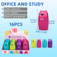 Gomme et taille-crayon 2 en 1 en forme d'ours |   Papeterie mignonne de dessin animé pour enfants |   Fournitures scolaires multifonctionnelles