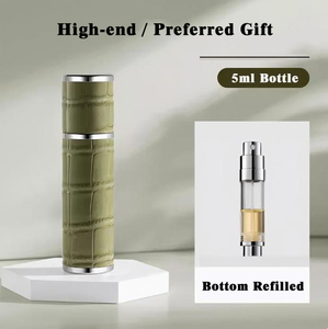 Thiết Kế Mới Sang Trọng Kẽm Hợp Kim Da Nước Hoa Atomizer 5Ml 10Ml Vòng Đầy Màu Sắc Túi Refillable Rỗng Phun Chai Cho Nước Hoa - Product Image 2