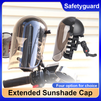 Casco de Protección Solar con Aislamiento Térmico Acrílico, Lentes Extendidas Impermeables, Visera con Protección UV para Soporte de Teléfono para Bicicleta