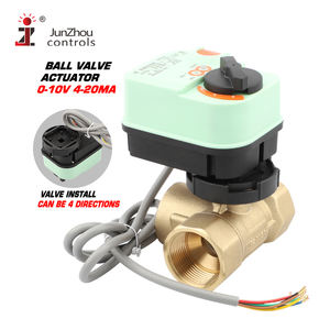 บอลวาล์วท่อน้ำ3WAY 1-1/4นิ้วพร้อมหัวฉีด4-20Am 0-10V - Product Image 1