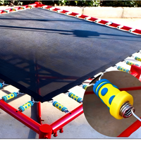 2mx2mx4m Sicheres Weiches Faltbares Tragbares PVC Polypropylen Bungee-Jump-Trampolin für Innen- und Außenbereich Gewerbliche Nutzung Jungen Mädchen Kinder