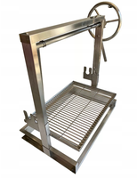 Santa Maria Grill Built in Brick Bbq Diy Cooking Grill Argentine Barbecue V Grille Hauteur Réglable avec Poulet Rôtisserie