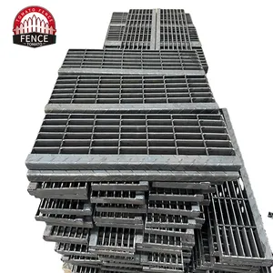 Hot DIP Galvanized Compound Bar Grating Steel Floor Grating With Checkered Plate For Catwalk