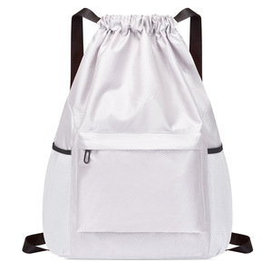 New Design Custom Logo Casual String Knapsack Sports Gym <b>Drawstring</b> <b>Bag</b> <b>Drawstring</b> Backpack <b>Bags</b> with Pocket for Swimming Beach - Product Image 3