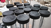 Fabricant d'usine, ensemble d'haltères fixes en caoutchouc, barres droites et courbes, en lots de 5 kg, pour entraînement musculaire en salle de sport