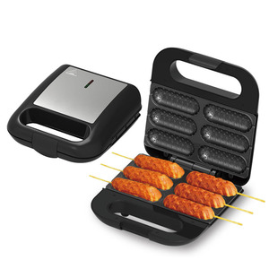 Hot Dog Maker Electric Griddle 6 Slots Non-Stick Double-Sided Heating Corn Dog Machine For Breakfast Cooking - Product Image 1