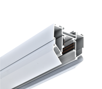 Barre de rail de plafond extensible blanche au design moderne 1m 2m 3m système de rail intelligent magnétique 4 fils LED profil en aluminium entrée DC48v
