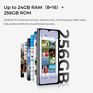 Téléphone OUKITEL C62 PRO à double écran, écran principal de 6,88 pouces, écran secondaire de 1,81 pouce, 5150 mAh, 6 Go + 256 Go, Android 15 - Product Image 6