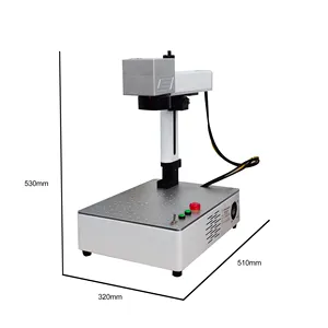 Machine de marquage laser de gravure de fibre de cuir en plastique métallique de bijoux de petite fibre de MCL 20w 30W 50W