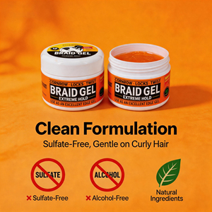 <span class=keywords><strong>Gel</strong></span> per Trecce Private Label Extra Forte Senza Alcool, Cera Modellante per Trecce per Donne e Uomini di Colore - Product Image 1