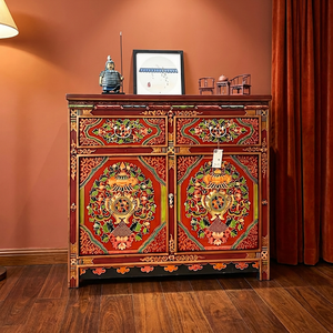 <span class=keywords><strong>Mueble</strong></span> de Entrada Oriental Chino Hecho a Mano de Madera Maciza de Alta Calidad con Patrones de la Suerte, <span class=keywords><strong>Mueble</strong></span> de Almacenamiento Multiusos para Sala de Estar - Product Image 1