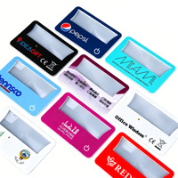Custom Logo Acrylic Fresnel Lens Led Bookmark 3X Magnifier Glass Promotional Gift Bookmark Fresnel Lens Card for Reading