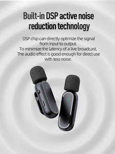Wireless noise cancelling <strong>recording</strong> <strong>microphone</strong> <strong>with</strong> charging bin for Type C port mobile phones tablet pc - Product Image 4