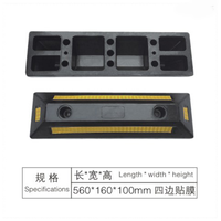Pare-chocs de stationnement en caoutchouc durable Xinhong avec 4 bandes réfléchissantes 1650x150x100mm pour garage souterrain