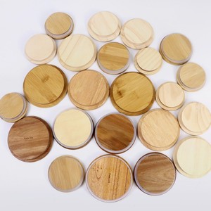 Coperchi in Bambù Personalizzabili con Logo, Coperture Rotonde in Legno <span class=keywords><strong>per</strong></span> Tazze, Bottiglie, Candele, Barattoli e Contenitori in Vetro - Product Image 5