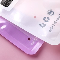 Sacs en plastique refermables transparents en Mylar recyclables, imprimés sur mesure, scellés sur 3 côtés, pour sous-vêtements, pochette à fermeture éclair