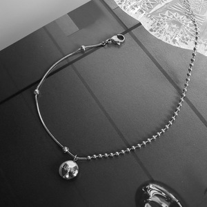 Gfashion Trendy Stainless Steel Small Gold Bean Lucky <strong>Anklet</strong> Female Friends Stitching Chain <strong>Anklets</strong> For Women