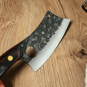 มีดทำครัวสแตนเลส Xingye แบบฟูลแทงด์ ใบมีดตอกลาย ด้ามไม้ ขนาด 6 นิ้ว สำหรับแคมป์ปิ้ง แล่ปลา แล่เนื้อ พร้อมปลอก - Product Image 6