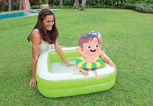 Piscine <span class=keywords><strong>gonflable</strong></span> portable pliable <span class=keywords><strong>carrée</strong></span> <span class=keywords><strong>Intex</strong></span> 57100, piscine pour bébé, spa pour enfants - Product Image 5
