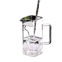 Service à thé Kung Fu haut de gamme en verre avec filtre, tasse publique en forme de croissant de lune, design chinois et minimaliste