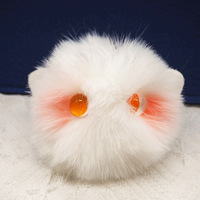 Porte-clés chat en peluche pour femmes boule de fausse fourrure douce chaton porte-clés sac pendentif voiture porte-clés fille enfants Couple cadeau