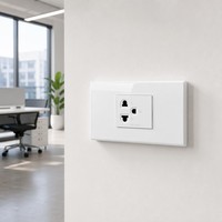 Prise murale haute capacité 16A 250V, multiprise modulaire 3 broches dissimulée 120 points de sortie multi-pays, panneau PC anti-effraction pour appartement