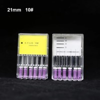 Limes endodontiques dentaires K-Files en acier inoxydable, manuelles, carrées, pour le traitement des canaux radiculaires