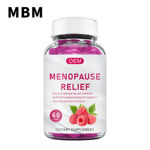 Vitamines pour soulager la ménopause pour femmes, en gummies, marque privée OEM ODM, cohosh noir, igname sauvage, trèfle rouge, aide à soulager les sueurs nocturnes - Product Image 1