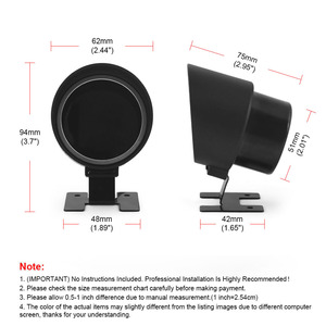 2-in-1 LCD kỹ thuật số xe hơi tự động thiết bị điện tử 12V Ánh sáng màu xanh nhiệt độ nước đo 1-99 + Celsius 10-24V Vôn kế 1/8npt Temp cảm biến - Product Image 6