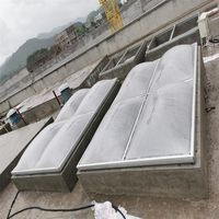 Dôme de ventilation automatique anti-explosion pour toit d'usine industrielle, cadre en aluminium, panneau PC, résistant au vent, conception de projet personnalisée