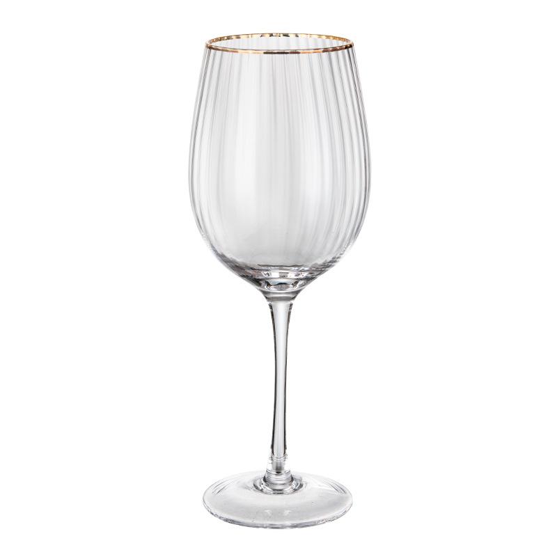 Wholesale Clear Wine Glasses Goblet Creative Unique Red Stem Red Wine Glasses Wine Glass