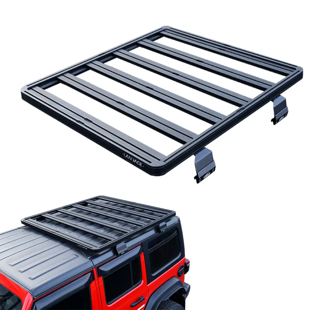 Venta caliente de aleación de aluminio portaequipajes de coche portaequipajes todoterreno portaequipajes de coche para Jeep Wrangler Rubicon