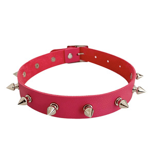 Jinlong-<span class=keywords><strong>Collar</strong></span> de cuero PU con remaches, gargantilla de estilo punk rock, correa para el cuello, gargantilla de encaje - Product Image 5