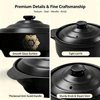 Casserole en céramique pour cuisinières à induction et à gaz, résistante aux hautes températures, capacité 4,5 L, antiadhésive, durable, compatible lave-vaisselle, nouvelle collection chinoise