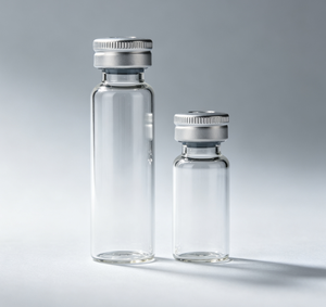 Frascos de Vidrio Transparente de 3 ml, 5 ml y 10 ml con Cuello Prensado y Tapas Plateadas, Caja de Papel Blanca Personalizada, Frascos Vacíos para Envasado - Product Image 2