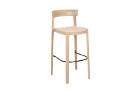 Tabouret de Bar à cadre en bois massif de Style nordique avec chaise de Bar haute à pédale pour meubles de cuisine à dossier incurvé de salon d'hôtel