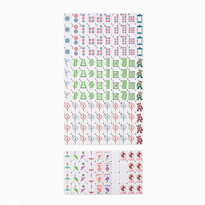 Set di Mahjong Americano Portatile e Resistente in Acrilico Rosa e Arancione con Motivo a Cavallo, Stile <span class=keywords><strong>Sura</strong></span> - Product Image 4